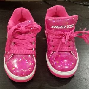 $SOLD$ Girls size 1 hot pink sparkly Heely's
